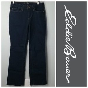 EDDIE BAUER curvy dark wash boot cut jeans 2